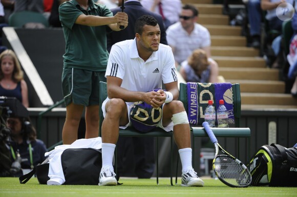 Jo-Wilfried Tsonga à Wimbledon le 26 juin 2013.