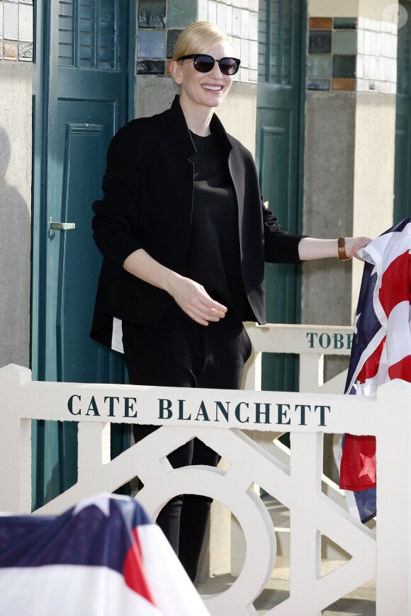 Cate Blanchett joyeuse à l'inauguration sur les planches de Deauville, le 31 août 2013.