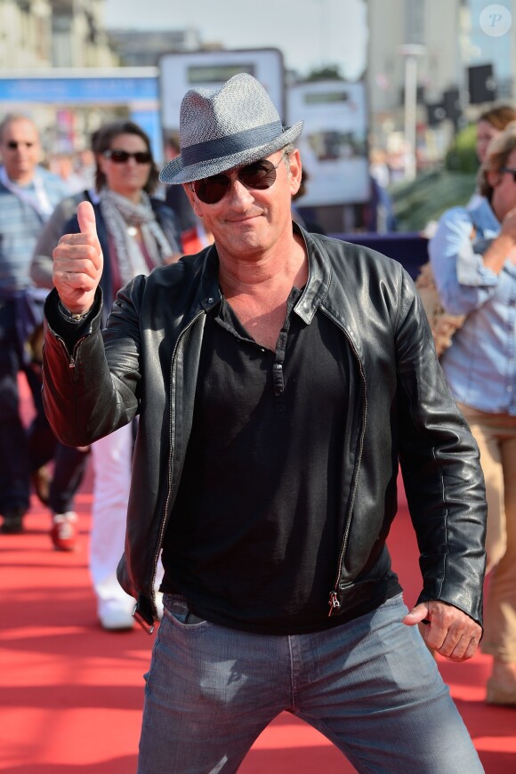 Christophe Dechavanne en forme lors de la première du film Le Majordome à Deauville, le 31 août 2013.