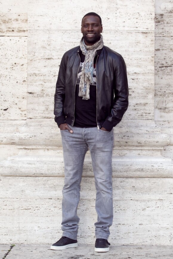 Omar Sy lors du photocall de De l'autre cote du périph' à Rome le 21 mars 2013