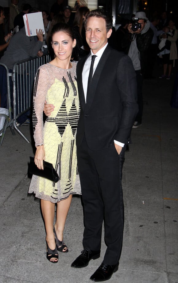 Seth Meyers et Alexi Ashe à New York, le 25 octbore 2012. 