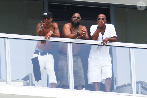 Shemar Moore et ses amis à Miami, le 31 août 2013.