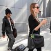 Angelina Jolie et son fils Maddox à l'aéroport de Los Angeles le 15 août 2013