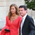 Manuel Valls et son épouse Anne Gravoin lors d'un dîner d'Etat à l'Elysée le 3 septembre 2013.