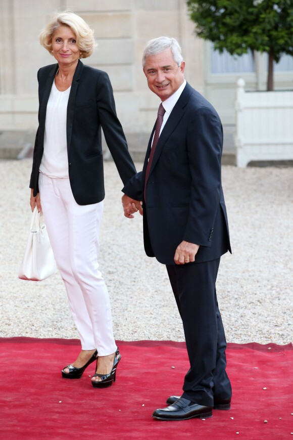 Claude Bartolone et sa femme Véronique lors d'un dîner d'Etat à l'Elysée le 3 septembre 2013.