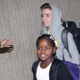  Madonna et ses enfants à l'aéroport de New York, le 3 septembre 2013. La star et sa tribu arrivent de Londres où elles ont passé quelques jours avec Brahim Zaibat.  