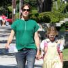 Jennifer Garner emmène sa fille Violet à l'école pour la rentrée scolaire à Santa Monica, le 3 septembre 2013.