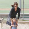 Jennifer Garner avec Seraphina et Samuel au Parc à Pacific Palisades, le 2 septembre 2013.