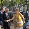 La reine Maxima des Pays-Bas inaugurait après rénovation les serres tropicales de Hortus Botanicus Leiden, le jardin botanique de Leyde, le 4 septembre 2013