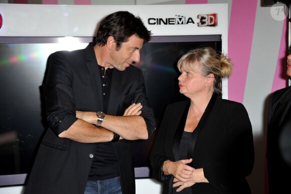 Patrick Bruel et Isabelle Nanty, parrain et marraine, inauguraient avec joie l'expo photo Stars parmi les stars organisée par le Studio Harcourt et le Forum des Halles au profit de l'association Les Toiles Enchantées, le 19 septembre 2013 à Paris.