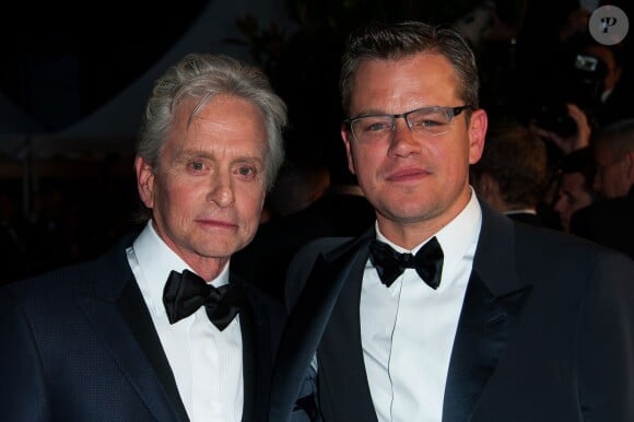 Matt Damon et Michael Douglas au 66e Festival de Cannes pour la projection de Ma vie avec Liberace, le 21 mai 2013.
