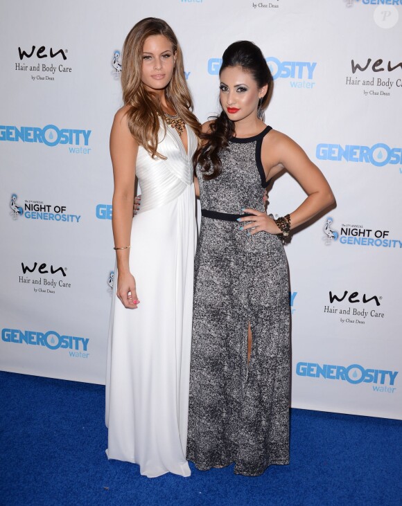 Marielle Jaff et Francia Raisa lors de la 5e nuit "Genrosity Water" à Los Angeles, le 6 septembre 2013.