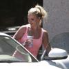 Britney Spears sort de son cours de gym avant de rejoindre son petit ami David Lucado à Westlake, le 5 septembre 2013.