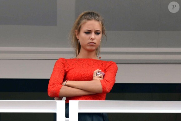 Dasha Kapustina, lors du Grand Prix d'Italie à Monza le 8 septembre 2013, où son homme Fernando Alonso a terminé à la troisième place
