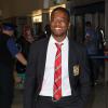 Patrice Evra à l'aéroport de Manchester, le 5 août 2013
