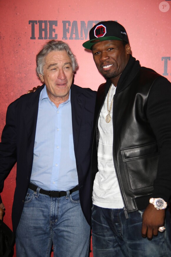 Robert de Niro et 50 Cent lors de l'avant-première du film Malavita à New York le 10 septembre 2013