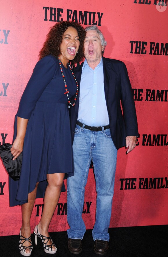 Grace Hightower et Robert De Niro lors de l'avant-première du film Malavita à New York le 10 septembre 2013