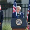 Defense Secretary Chuck Hagel makes remarks as President Barack Obama and Chairman of of the Joint Chiefs of Staff Gen. Martin Dempsey listen during the 12th anniversary commemoration of the 9/11 terrorist attacks at the Pentagon Memorial in Arlington, Virginia, USA on September 11, 2013. Nearly 3,000 people were killed in the attacks in New York, Washington and Shanksville, Pennsylvania. Photo by Pat Benic/UPI/Pool/ABACAPRESS.COM11/09/2013 - Arlington