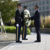 Barack Obama lors d'un hommage aux victimes des attentats du World Trade Center au Pentagone le 11 septembre 2013.