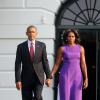 Barack Obama et Michelle Obama rendent hommage aux victimes des attentats du World Trade Center à la Maison Blanche le 11 septembre 2013.