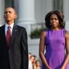Barack Obama et Michelle Obama rendent hommage aux victimes des attentats du World Trade Center à la Maison Blanche le 11 septembre 2013.