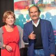 Gérard Hernandez et Marion Game lors de la cérémonie d'ouverture du 15e Festival de la Fiction Tv de La Rochelle. Le 11 septembre 2013.