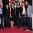 Le jury Alexandre Astier, Julie Gayet, Marie Bunel, Xavier Deluc, Alex Jaffray et Alexandre Laurent lors de la cérémonie d'ouverture du 15e Festival de la Fiction Tv de La Rochelle. Le 11 septembre 2013.