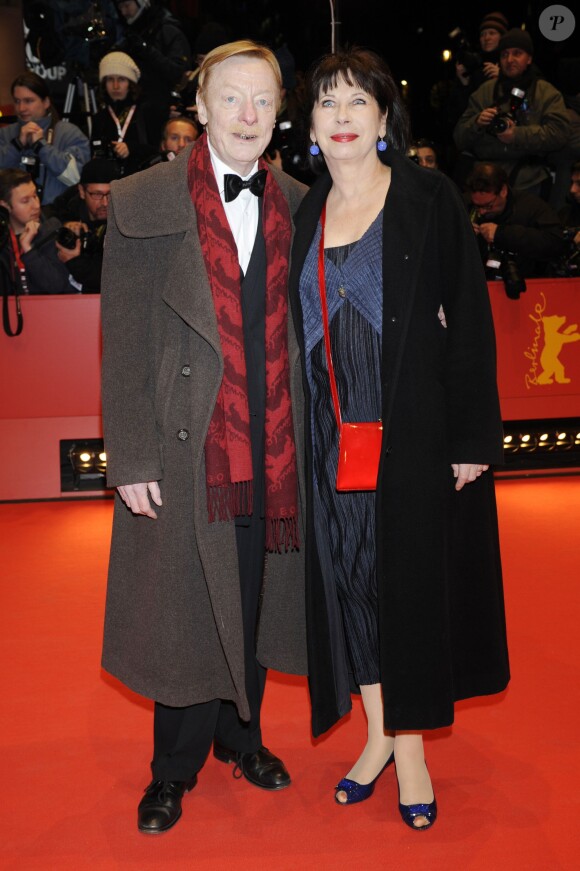 L'acteur allemand Otto Sander et sa femme Monika Hansen lors du Festival de Berlin le 5 février 2009