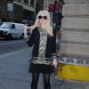 Courtney Love arrive à la New York Public Library pour assister au défilé Marchesa printemps-été 2014. New York, le 11 septembre 2013.