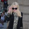 Courtney Love arrive à la New York Public Library pour assister au défilé Marchesa printemps-été 2014. New York, le 11 septembre 2013.