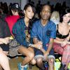 Chanel Iman et A$AP Rocky assistent au défilé Jeremy Scott printemps-été 2014 aux studios Milk. New York, le 11 septembre 2013.