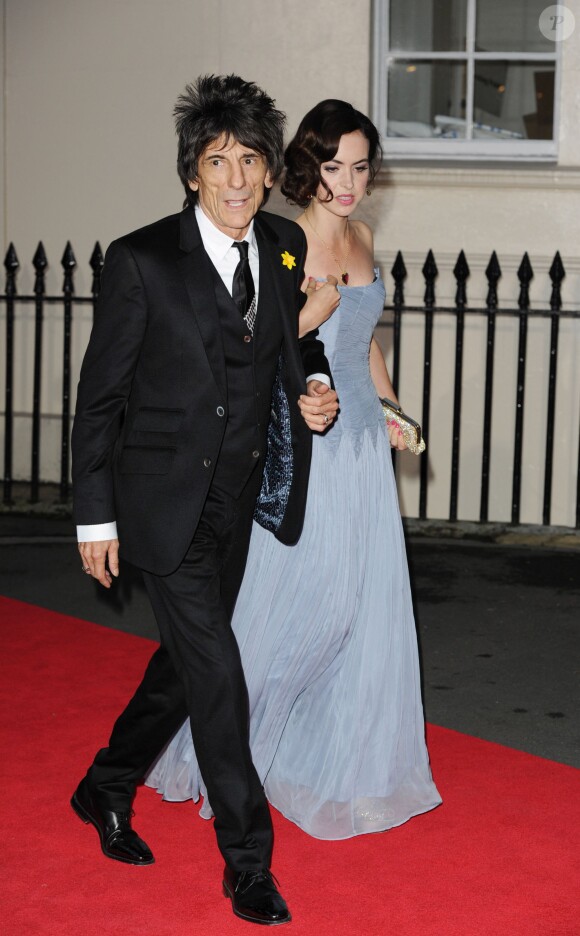 Ronnie Wood and Sally Humphreys à l'occasion du gala de la fondation Tusk Trust le 12 septembre 2013 à la Royal Society de Londres