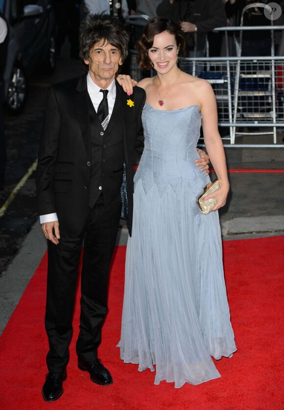 Ronnie Wood et Sally Humphreys à l'occasion du gala de la fondation Tusk Trust le 12 septembre 2013 à la Royal Society de Londres