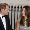 Kate Middleton, duchesse de Cambridge, et son prince William à l'occasion du gala de la fondation Tusk Trust le 12 septembre 2013 à la Royal Society de Londres
