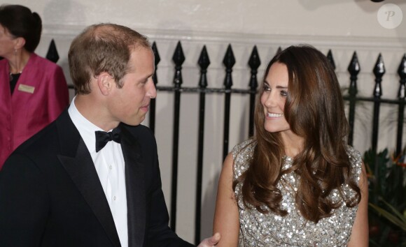 Kate Middleton, duchesse de Cambridge, et son prince William à l'occasion du gala de la fondation Tusk Trust le 12 septembre 2013 à la Royal Society de Londres