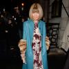Anna Wintour arrive au restaurant Balthazar à Londres, pour assister au dîner organisé par le magazine Vogue, célébrant la Fashion Week. Le 15 septembre 2013.