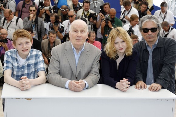 Thomas Doret, Michel Bouquet, Christa Théret et Gilles Bourdos au Festival de Cannes 2012.