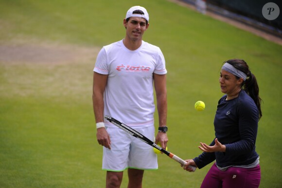 Marion Bartoli et Thomas Drouet à Wimbledon le 3 juillet 2013