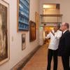 Bernard Henri-Lévy a guidé le prince Albert à travers son exposition, "Les Aventures de la vérité" organisée au sein de la Fondation Maeght à Saint-Paul-de-Vence. Le 16 septembre 2013.
