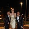 Dean Caten, Ireland Baldwin, Dan Caten au dîner donné en l'honneur d'Anna Wintour lors de la fashion week de Milan, le 18 septembre 2013.
