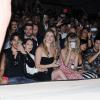 Maggio Giuseppe, Leigh Lezark, Geordon Nicol, Ireland Baldwin, Suki Waterhouse, Anna Dello Russo au défilé "Dsquared" lors de la fashion week de Milan, le 18 septembre 2013.