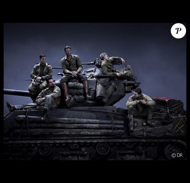 Première image du film Fury avec Brad Pitt, Shia LaBeouf, Logan Lerman, Michael Pena et Jon Bernthal.