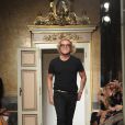 Peter Dundas à l'issue du défilé Emilio Pucci printemps-été 2014. Milan, le 21 septembre 2013.