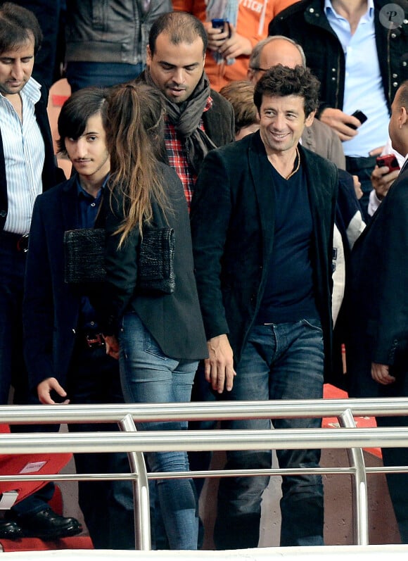 Patrick Bruel au Parc des Princes pour PSG-AS Monaco le 22 septembre 2013.