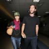 Jordana Brewster et son mari Andrew Form, à l'aéroport de Los Angeles, le 15 août 2013.