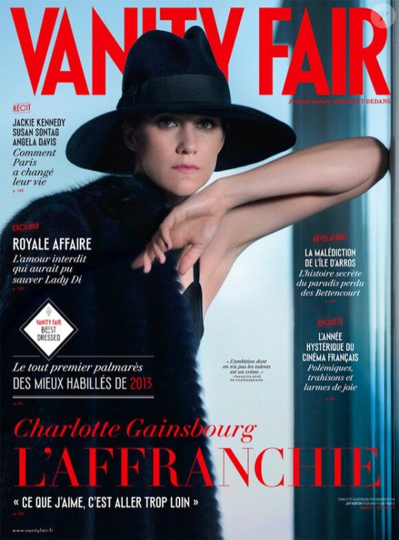 Charlotte Gainsbourg en couverture du quatrième numéro de Vanity Fair - édition française, en kiosque le 25 septembre 2013