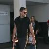 Ricky Martin arrivent avec ses fils Matteo et Valentino à l'aéroport de Los Angeles, le 23 septembre 2013.