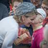 Le roi Philippe et la reine Mathilde de Belgique à Hasselt le 24 septembre 2013 dans le cadre de leur tournée inaugurale ''Joyeuses entrées''