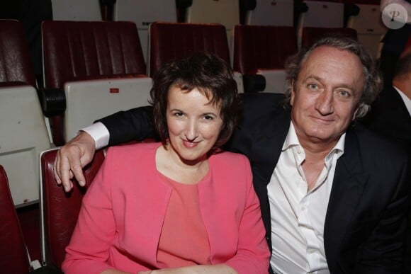 Anne Roumanoff et son mari Philippe Vaillant au Gala de l'IFRAD au Cirque D'Hiver, à Paris, le 25 septembre 2013.