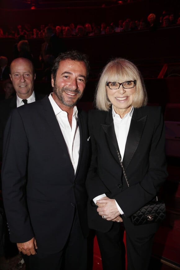 Bernard Montiel et Mireille Darc au Gala de l'IFRAD au Cirque D'Hiver, à Paris, le 25 septembre 2013.